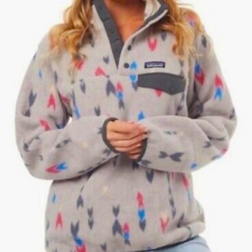 Patagonia Synchilla Wish Tails and Arrows Fleece Snap T Pullover